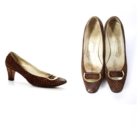 AUTHINTIC LOEWE VINTAGE LEATHER PUMPS SIZE 7 - Picture 6 of 7